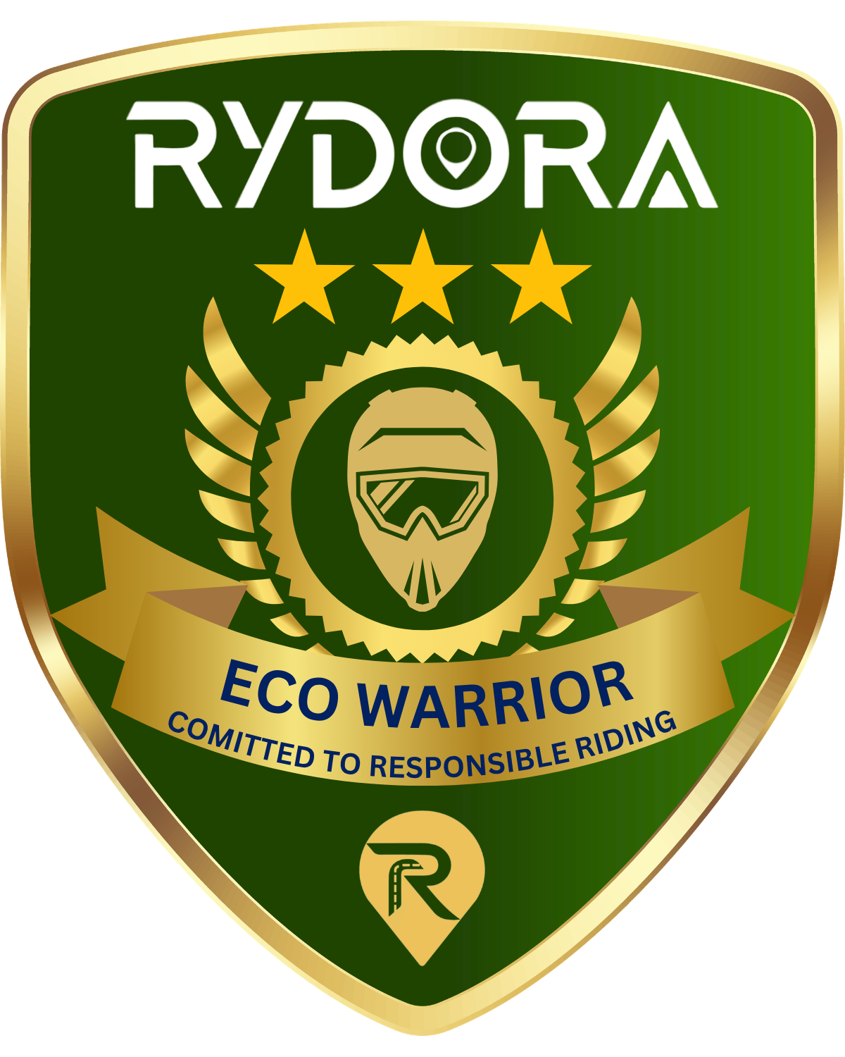 Eco Warrior badge — awarded for protecting the environment on rides
